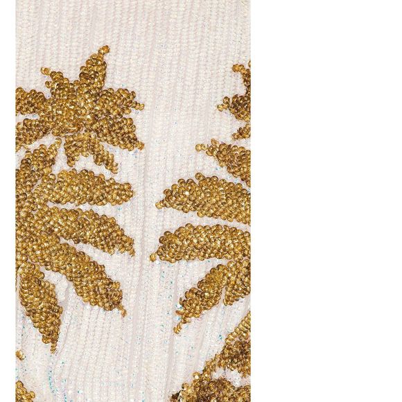 NEW Size S retrofete Grace Dress in White & Gold Palm REVOLVE MSRP $765 - Picture 4 of 11